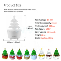 Diffuseur d'aromathérapie pour arbre de Noël, marque privée, 250 ml, diffuseur d'air ultrasonique, diffuseur d'huiles essentielles en forme de goutte de pluie avec certification CE RoHS