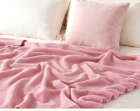 Plaid en chenille ultra-doux en polyester à volants pour canapé et lit