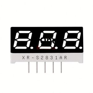 หลอดดิจิตอล LED รุ่น XR-S2831AR-BR ขนาด 0.28 นิ้ว 3 หลัก แคโทดทั่วไป แอโนดทั่วไป แสงสีแดงความสว่างสูง แบบยึดติดผ่านรู - Product Image 5