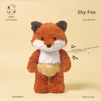 Peluche Renard Mignon et Timide avec Rembourrage en Coton PP, Hauteur 31-50cm, Idéal pour Filles - Cadeau d'Anniversaire pour Câliner et Dormir