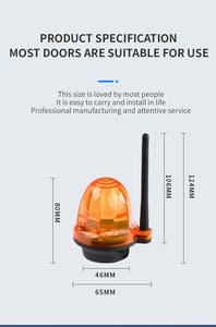 YET 315Mhz 433Mhz  Large plage de tension Lumière de détresse clignotante Lampe stroboscopique - Product Image 3