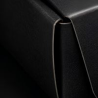 Boîte d'expédition en carton ondulé noir mat de luxe personnalisée avec logo en feuille d'or, boîte d'expédition pliable en kraft écologique pour emballage cadeau