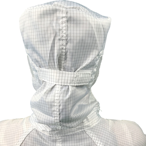 Combinaison de travail antistatique ESD à capuche, blanche, lavable, réutilisable, anti-poussière, à grille de 5 mm, moins chère - Product Image 5
