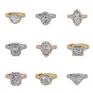 Oval Lab Grown Diamond Solitaire Half Pave Matching Band Set <b>Rhodium</b> Plated IGI Certified S925 Sterling Silver Bridal <b>Ring</b> - Product Image 4
