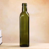 Carré rond 100ml 250ml 500ml 750ml 1000ml vert Marasca verre de cuisson comestible bouteille d'huile d'olive