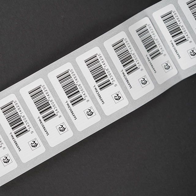 Customized Paper Barcode Adhesive Stickers with CMYK Color and Rectangular Shape for Supermarket Use