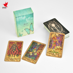 <span class=keywords><strong>Baraja</strong></span> de cartas de Tarot Melanated Vintage de lujo con estampado tradicional personalizado, <span class=keywords><strong>baraja</strong></span> de cartas de Tarot Premium con juego de guía - Product Image 5