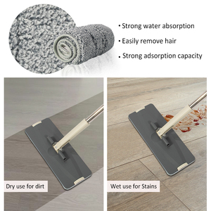 HOLAMOPA Serpillère plate magique rotative à 360 degrés et seau avec manche en acier inoxydable pour le nettoyage humide et sec <span class=keywords><strong>de</strong></span> la maison - Product Image 4