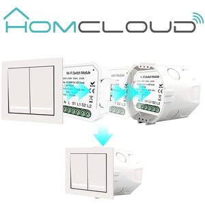 Homcloud โมดูลสวิตช์ Wi-Fi อัจฉริยะ2ช่อง220V AC 10A สำหรับระบบบ้านอัจฉริยะ - Product Image 6