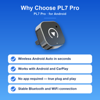 Adaptateur sans fil Android Auto CarPlay pour Android, boîte intelligente portable, universel, plug and play, PL7 Pro, Bluetooth, WiFi, autoradio