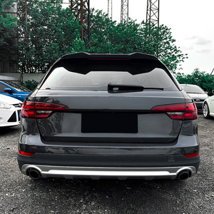 สปอยเลอร์หลังทรง Ducktail สำหรับ Audi A4 B9 Avant Sline ปี 2017-2024 สีดำ Piano Black ลายคาร์บอนไฟเบอร์ วัสดุ ABS สำหรับตกแต่งหลังคา - Product Image 2