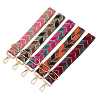 REWIN vente en gros, sac Jacquard tissé réglable, sangle de guitare, ceinture bandoulière multicolore de remplacement, sangle de sac à main en toile