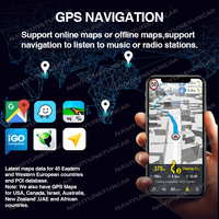 Autoradio multimédia universel sans fil double écran 23,8 pouces avec Carplay et Android 13, lecteur vidéo, navigation, stéréo GPS et caméra RGB