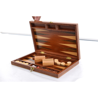Jeu de Backgammon classique, petit ensemble de Backgammon marron de 11 pouces pour adultes, jeu de société avec étui en bois de qualité supérieure