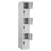 Casier de rangement métallique individuel à 6 portes pour vestiaire