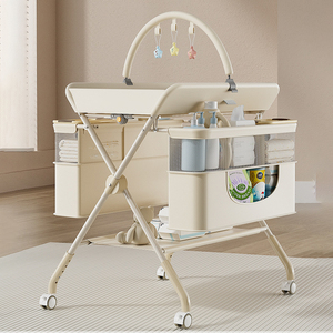 <span class=keywords><strong>Table</strong></span> à <span class=keywords><strong>langer</strong></span> étanche portable et pliable à hauteur réglable et compacte avec grand tiroir de rangement - Product Image 1
