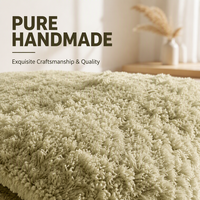 Tapis de luxe moderne tufté à la main 100 % polyester, tapis moelleux et shaggy fait main pour salon et chambre, taille personnalisée OEM ODM