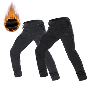 신상품 남성용 바지 방풍 방수 지퍼 포켓 Softshell 카고 바지 남성 양털 라인 겨울 하이킹 스키 바지 - Product Image 1