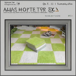 Alfombra de Peluche Gruesa al por Mayor, Rompecabezas de Piso Encastrable, Juego de Baldosas de Cerámica, Decoración para Dormitorio Infantil, Decoración del Hogar - Product Image 2