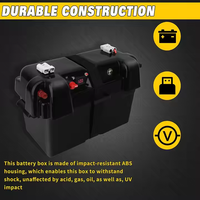 Boîtier de batterie solaire intelligent portable 50A étanche 12V avec double prise de courant pour 24 à 27 batteries pour usage extérieur en groupe