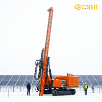 Machine de forage de pieux hydrauliques sur chenilles pour l'installation solaire avec système avancé pour le montage au sol
