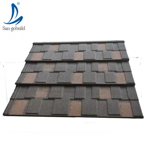West Africa Nigeria wholesale cheap prices step tiles roofing sheet, curved galvalume steel stone coated roofing tiles for house