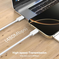 Nuevo Cable de Datos USB C Trenzado de 60W para Teléfono Móvil, Cable de Carga Rápida Tipo C a Tipo C para 16 Pro/16 Pro Max, Cable de Datos de Nailon