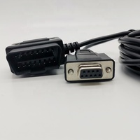 Alta calidad OBDII 16 pines macho a DB9 RS232 hembra Cable de extensión de diagnóstico de coche camión Dashcam Cable herramientas de diagnóstico OBD2 Cable