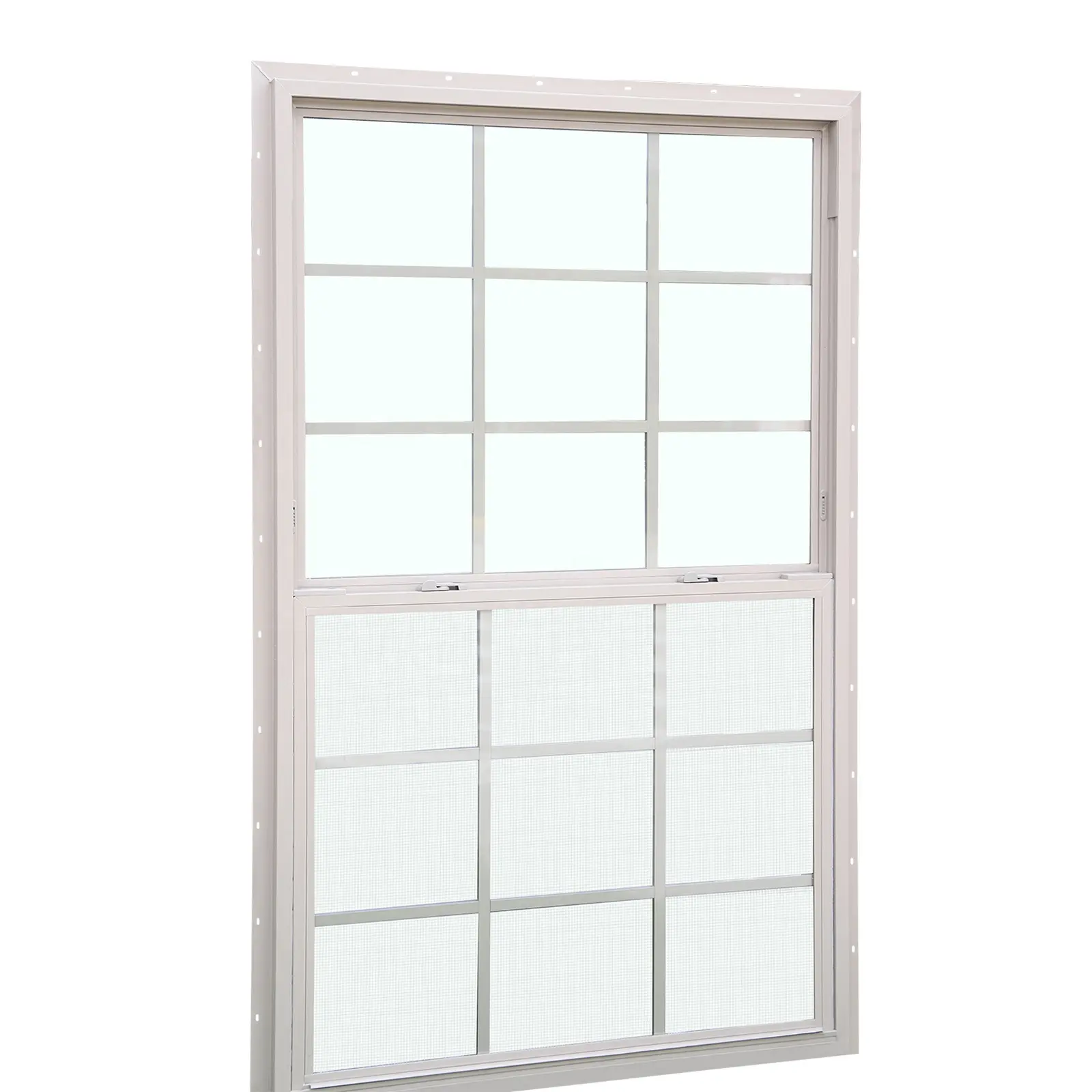 Лидер продаж, американские стандартные виниловые окна, белые одинарные окна из ПВХ с решетками для дома