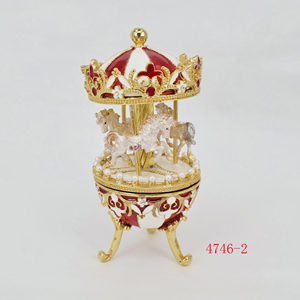 2025 Новая Металлическая эмалированная карусель, шкатулка для ювелирных изделий, подарки для дома - Product Image 3