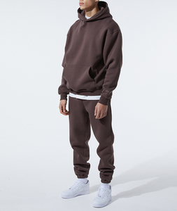 Đường Phố Mặc Thời Trang Người Đàn Ông Tùy Chỉnh Áo Thun Quá Khổ Nặng Áo Nâu Hữu Cơ 100% Cotton In Unisex Đồng Bằng Hoodies - Product Image 3