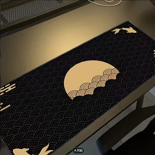 Japan Koi Sun Cloud Mouse Pad - Large Non-Slip Rubber Gaming Pad, Durable Desk Mat, Thickened Edges, Suitable