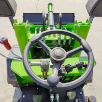Minipala caricatrice frontale compatta per impieghi gravosi, portata nominale 300 kg, azionamento idraulico, attrezzatura agricola e da costruzione