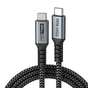 <span class=keywords><strong>Cable</strong></span> USB C a USB C, <span class=keywords><strong>Cable</strong></span> Tipo C <span class=keywords><strong>de</strong></span> Carga Rápida PD 3.1, Cargador <span class=keywords><strong>de</strong></span> 240W 5A, Nuevo, en Tendencia, Personalizado, 1m 2m 3m, <span class=keywords><strong>Cable</strong></span> USB C Trenzado - Product Image 1
