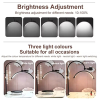 Lámpara de Belleza de Media Luna con Cuello de Cisne Multiángulo TUOlUN, Luz de Luna de 23 Pulgadas, Luz Media Luna, Lámpara Media Luna, Luna Pestañas, Demi Lune