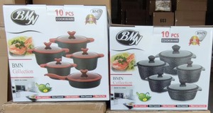 Juego de Utensilios de Cocina de Granito y Aluminio de 10 Piezas, Antiadherente, de Fábrica China, <span class=keywords><strong>para</strong></span> Bodas y Fiestas - Product Image 6