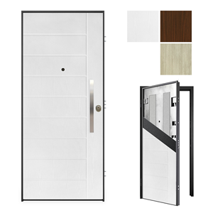 Puerta de Seguridad de Alta Calidad Estilo Moderno para la Isla de Ischia, Anti-Robo Clase 3, Certificada Anti-Intrusión, Manual, para Apartamentos, Acabada - Product Image 1