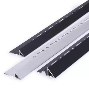 Venta caliente negro oro metal pared borde lateral perfil triángulo aluminio azulejo embellecedor esquina - Product Image 4