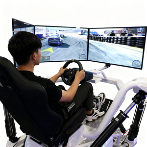 New Design Exciting 3 Screen Car Racing Driving Video Arcade Game <b>Machine</b> 6DOF for Theme Parks - Product Image 1