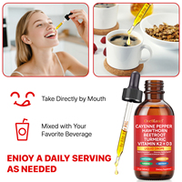 Offre Spéciale TikTok : Extrait Liquide de Poivre de Cayenne Bio Naturel 60ml avec Baies d'Aubépine pour le Soutien Métabolique