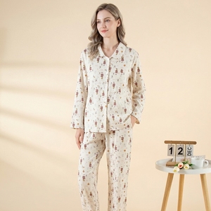 Pigiama da Donna 100% Cotone con Stampa Cartoon, Maniche Lunghe, Stile Casual Morbido e Comodo per Primavera, Autunno ed Estate - Product Image 6