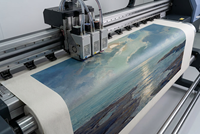 Rouleau de tissu mural imprimable enduit, imperméable, ignifuge, surface premium pour impression UV, latex, éco-solvant 2.85/3.05*60M