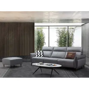 2024 Mới Loại Sang Trọng Chính Hãng Sofa Da Khung Gỗ Rắn Cho Đồ Nội Thất Phòng Khách L Hình Dạng Bộ Sofa