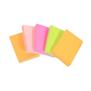 O estilo simples por atacado de notas coloridas não é fácil de cair, notas adesivas fofas personalizadas para estudantes e escritório