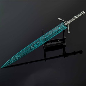 <span class=keywords><strong>Elden</strong></span> <span class=keywords><strong>Ring</strong></span> Holy Moonlight Greatsword, caja de regalo de réplica de aleación de Zinc de Metal completo, juego de decoración de escritorio coleccionable, periférico - Product Image 2