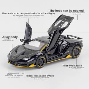 Coche Deportivo de Juguete Lamborghini <span class=keywords><strong>LP770</strong></span> de Metal a Escala 1:32 con Sonido, Luces y Retroceso, Modelo de Aleación para Niños - Product Image 3