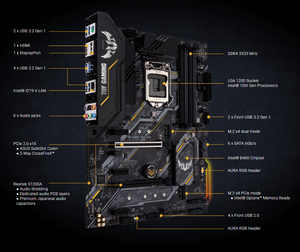 Reacondicionado para TUF GAMING 2017 ATX Motherboard LGA1200 128GB 4 * DDR4 <span class=keywords><strong>2</strong></span> * <span class=keywords><strong>M</strong></span>.<span class=keywords><strong>2</strong></span> para 10th Gen Intel Core I7 I5 Desktop - Product Image 3