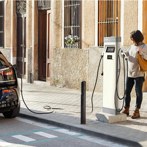 商用EV充電器7kW/22kWデュアルガンフロアスタンドPOS支払いと負荷分散 - Product Image 6