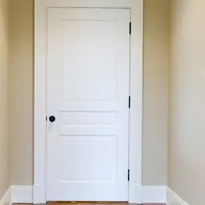 Luxury House Bedroom Doors Frame Single Panel Solid Soundproof Modern Simple Design Interior Wooden Door