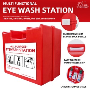 Lavaojos de Emergencia Portátil, <span class=keywords><strong>Kit</strong></span> de Primeros Auxilios y Lavaojos para Personas, Estación de Lavado de Ojos con Doble Botella - Product Image 4